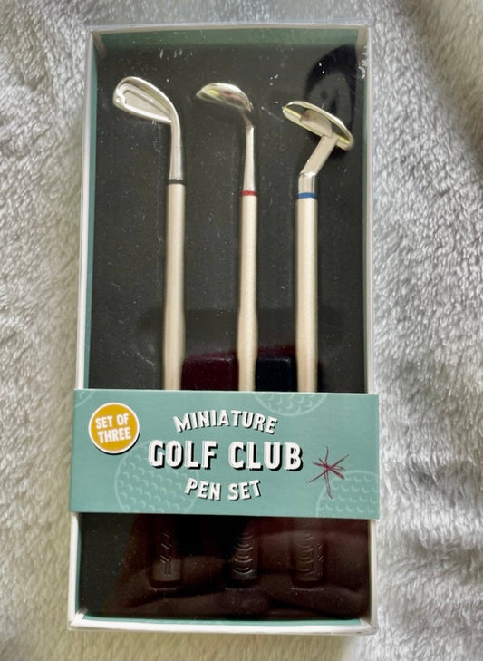 Golf club pens set of 3 gift