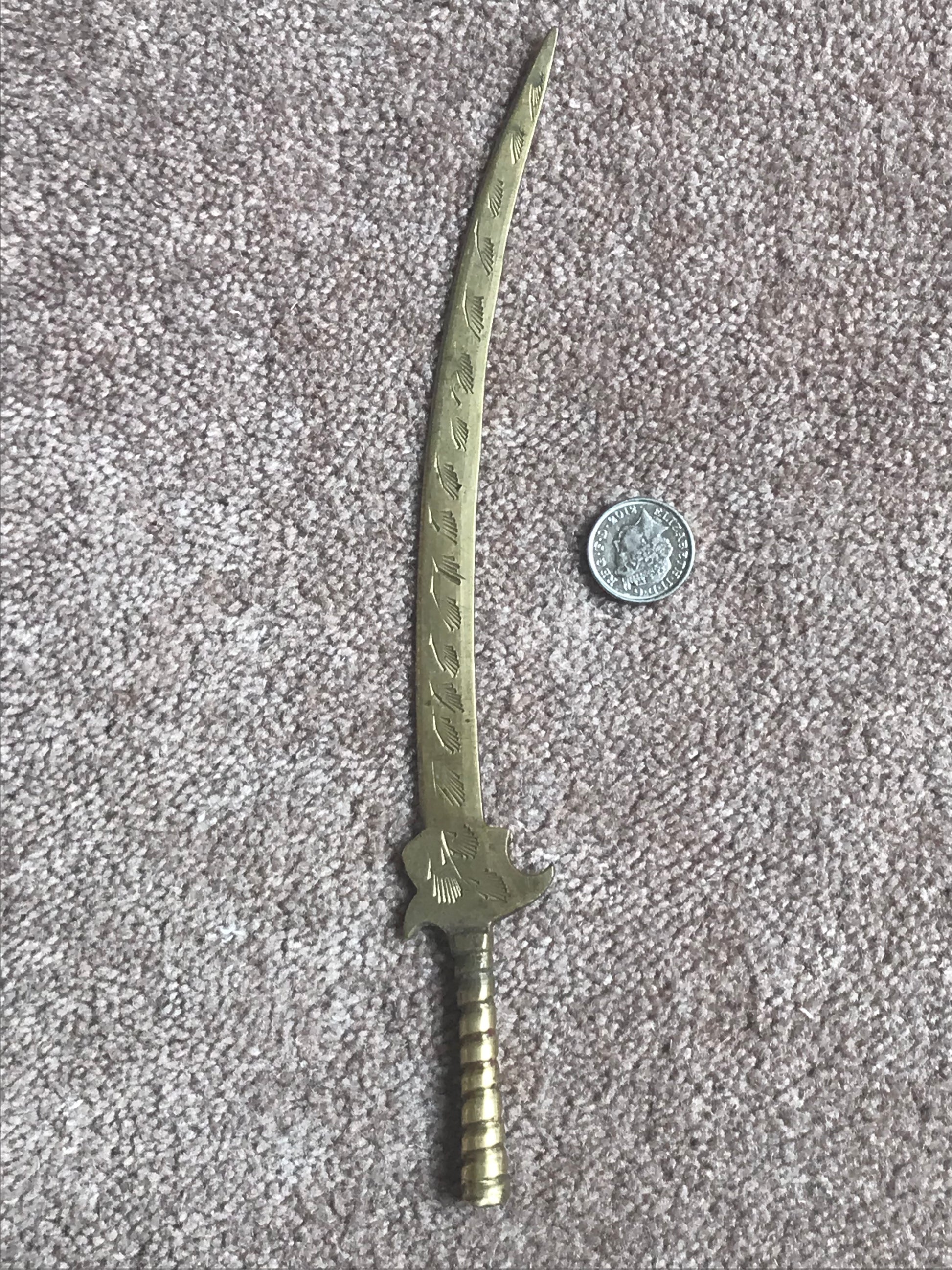 Brass trench art letter opener india