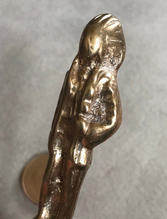 Trench Art brass from ww2 American Indian 