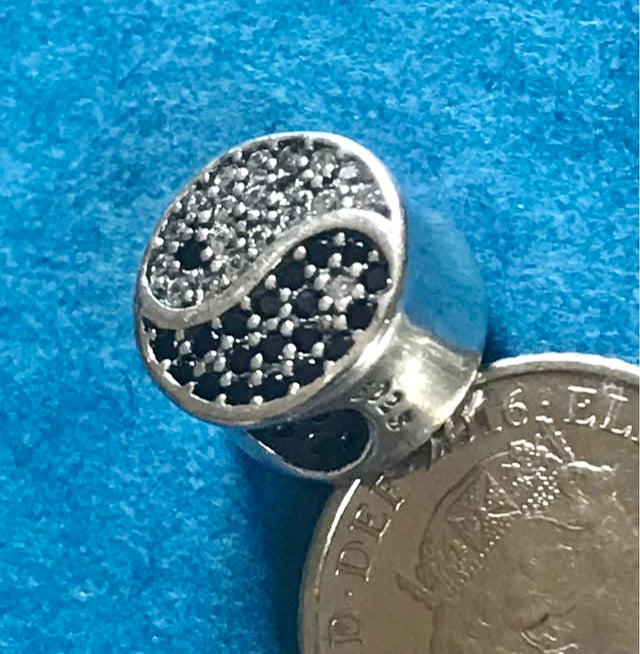 925 Silver Yin Yang charm fits Pandora bracelet 