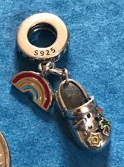 Genuine 925 silver Croc shoe charm for charm bracelet 