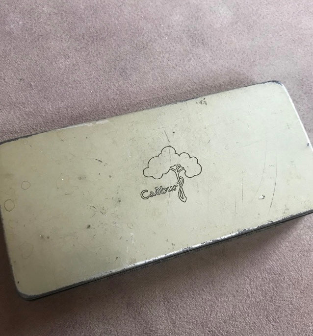 Vintage chocolate metal box