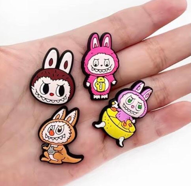 New Labubu charms for your shoes 18Pcs Cartoon Monsters Sneakers Crocs Cartoon Sandals Slipper Accessories Decration Buckle Girls Gifts crocs FREE UK delivery