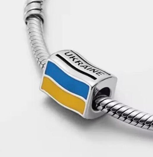 Ukraine 925 solid silver charm for charm bracelet 