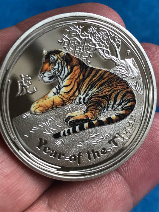 Year of the tiger silver coin