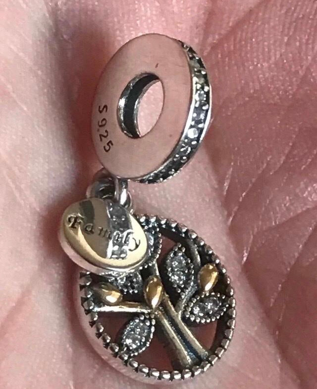 Family tree silver 925 charm for bracelet 