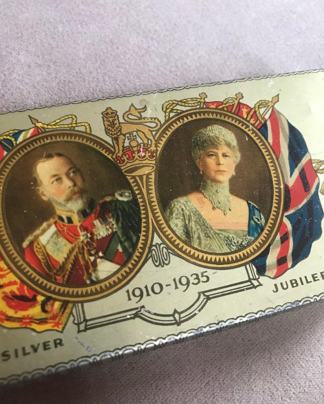 Vintage Cadbury metal box with two inside 