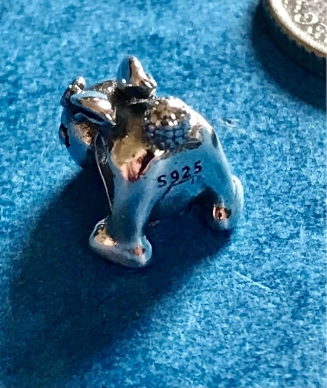 Charm of a rabbit for bracelet 925 silver
