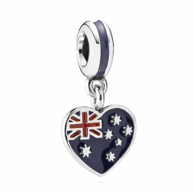 Australian Australia charm for charm bracelet 925 silver