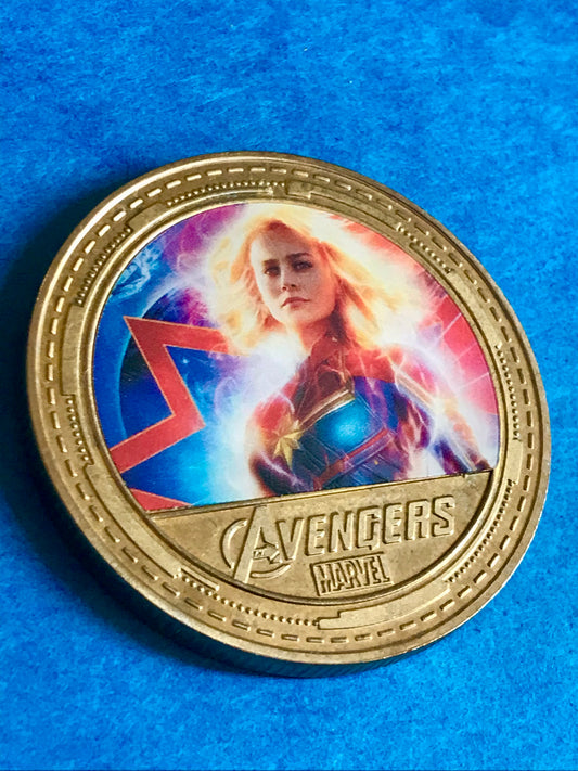 Captain Marvel coin gold plated coin