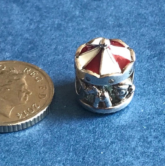 Silver 925 charm carrousel roundabout charm for charm bracelet 