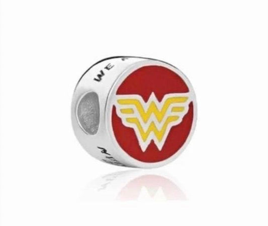 Red Wonderwoman charm 925 Silver fit Pandora bracelet Wonderwomen 