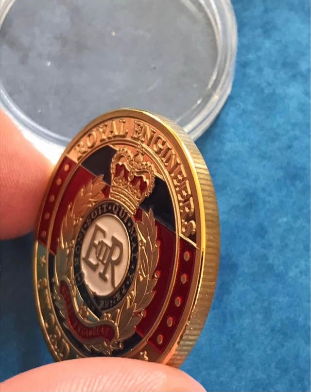 Royal Engineers Sapper gold coin 