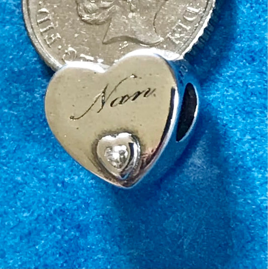925 Silver Nan charm for charm bracelet 