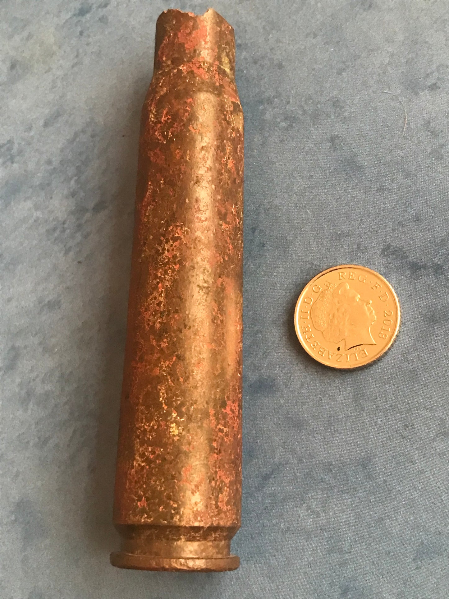 Spent round from ww2 0.5 calibrate ww2