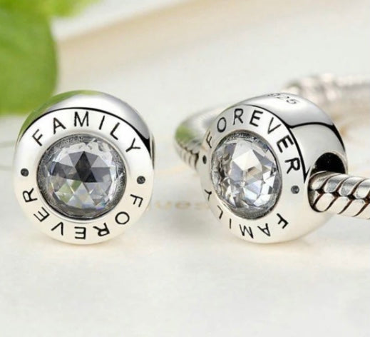 Forever family silver charm 925 for your charm bracelet 