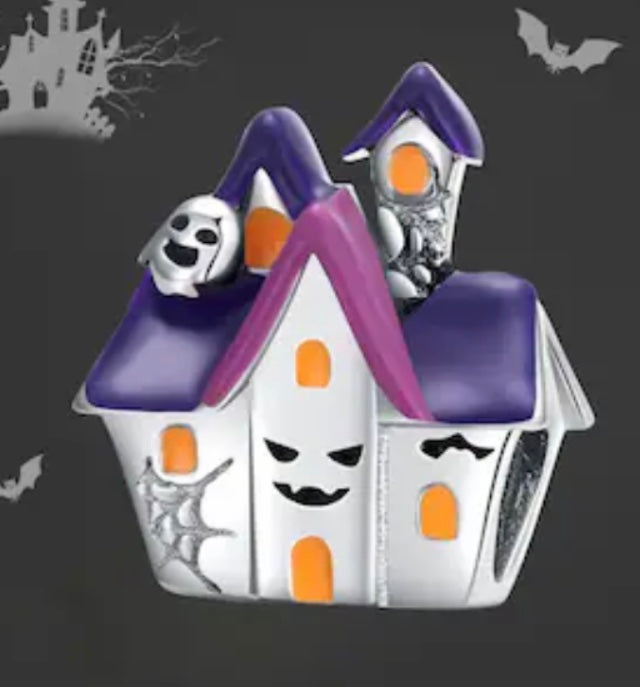 High Quality Haunted House Charm Hallmarked S925 Sterling Silver comes in a cute velvet pouch FREE Postage fast dispatch Fits: Popular European Charm Bracelets Halloween