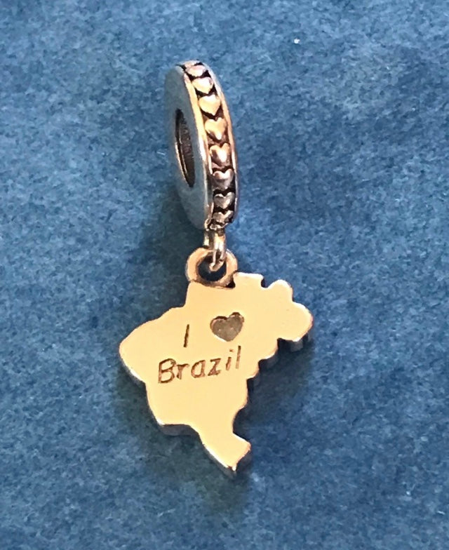 High Quality Brazil Brasilia Charm Hallmarked S925 Sterling Silver comes in a cute velvet pouch FREE Postage fast dispatch Fits: Popular European Charm Bracelets