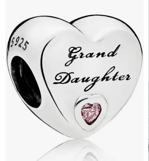 Genuine 925 Silver Granddaughter charm for bracelet 