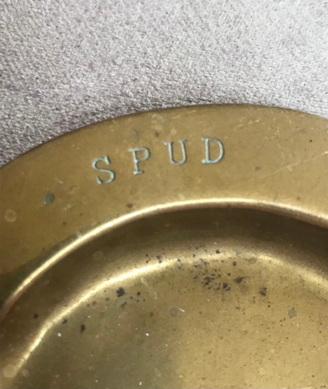 Trench art brass ashtray RAOC 