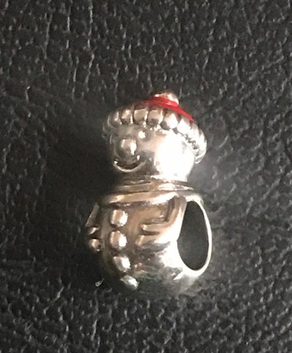 High Quality Snowman Charm Hallmarked S925 Sterling Silver comes in a cute velvet pouch FREE Postage fast dispatch Fits: Popular European Charm Bracelets Christmas